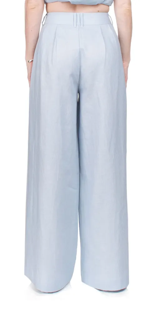 Parker Trouser Silver Blue