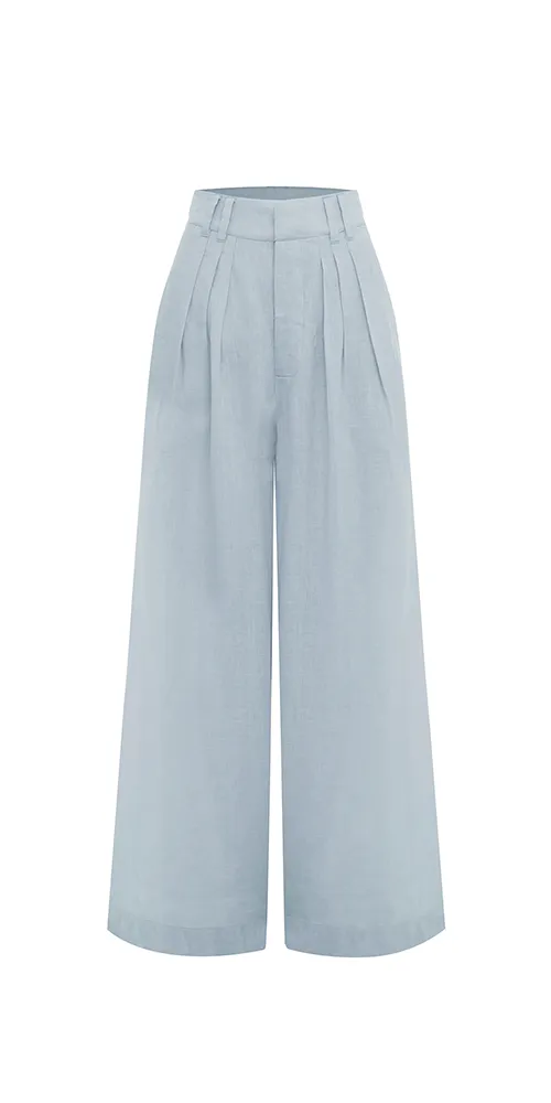 Parker Trouser Silver Blue