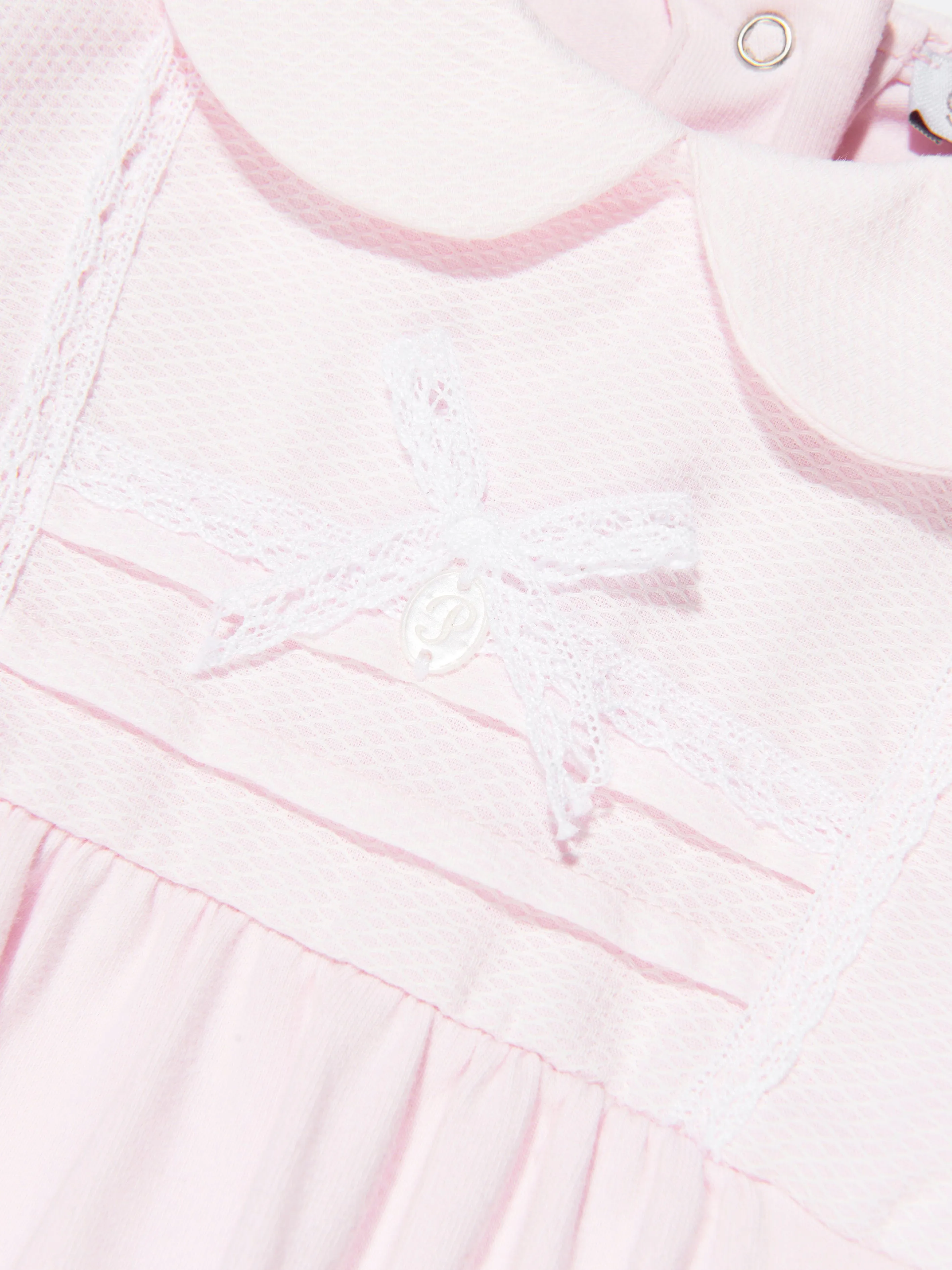 Patachou Baby Girls Bow Applique Babygrow in Pink