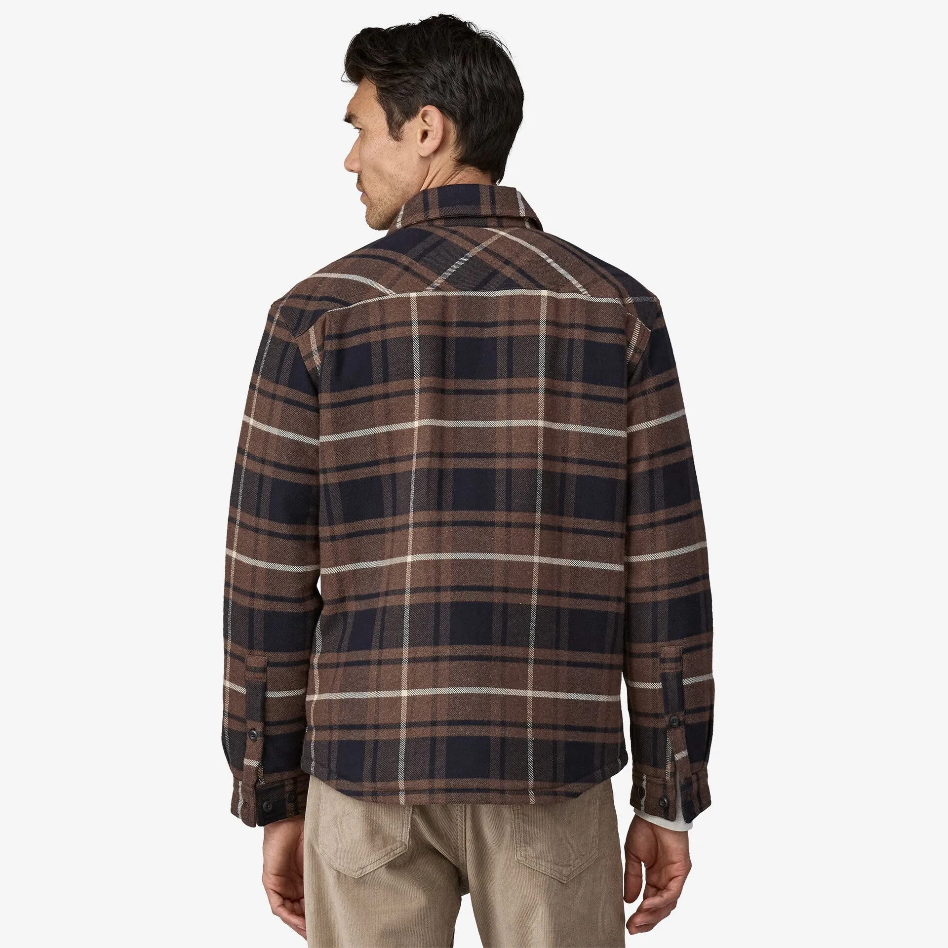 Patagonia Men's Lightweight Insulated Fjord Flannel Shirt - OUTDOOR MOLASSES BROWN