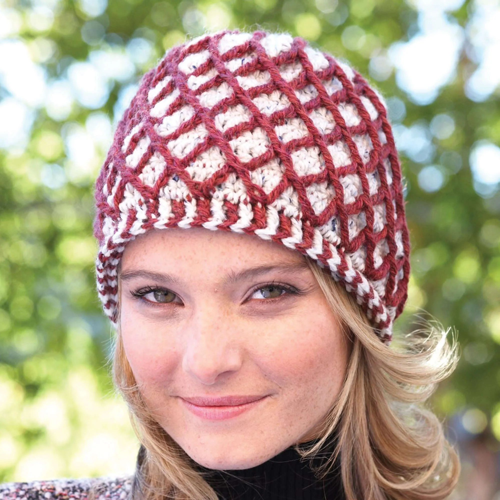 Patons Crochet Lattice Hat
