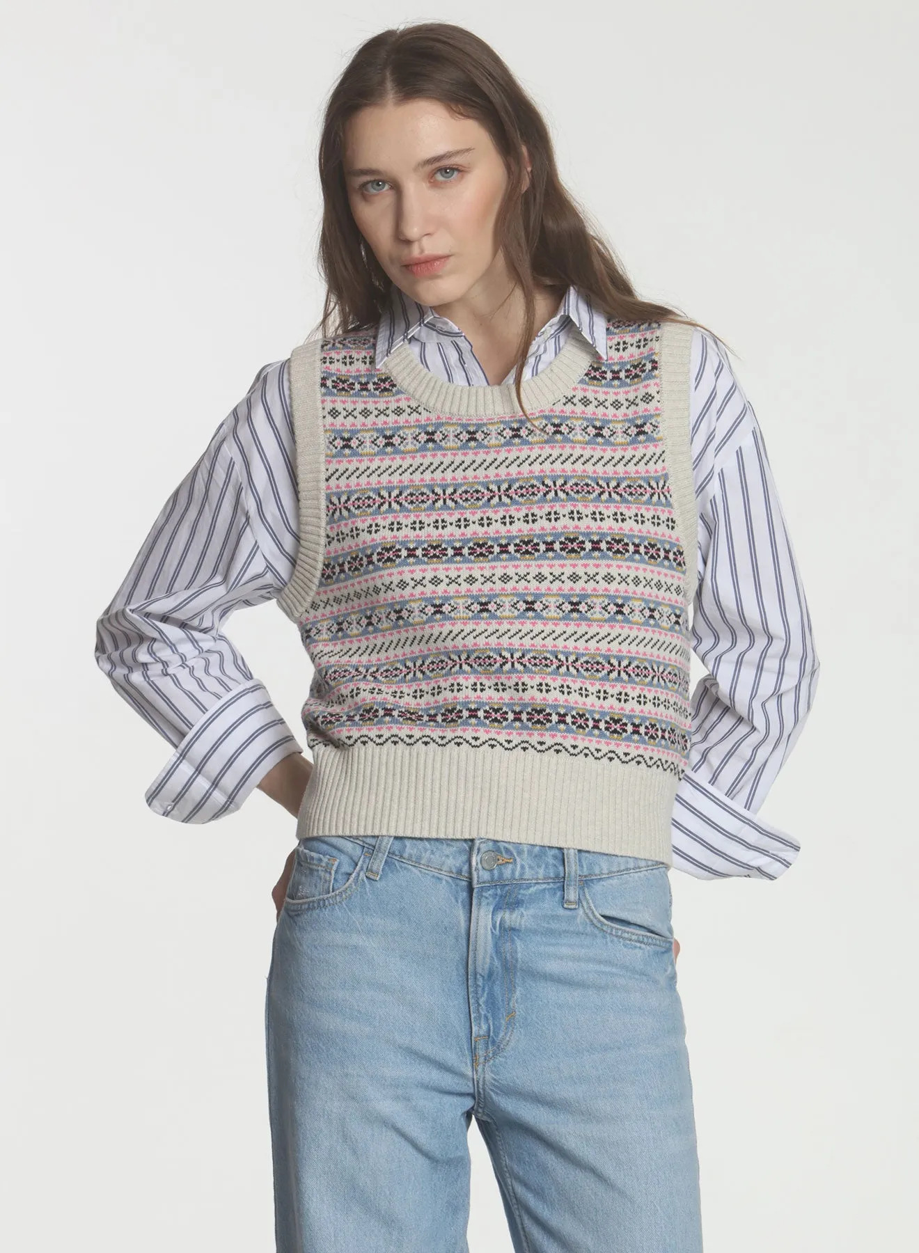 Paulina Vest - Stone Multi