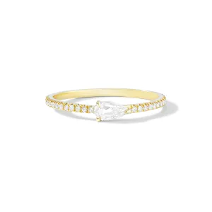 Pavé Boa Ring in Yellow Gold