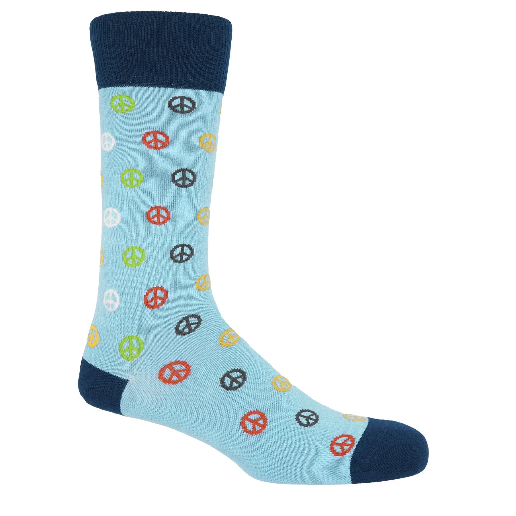 Peace Men's Socks - Light Blue