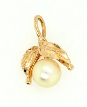Pearl & 14ct Yellow Gold Pendant Fine Elegant Jewellery