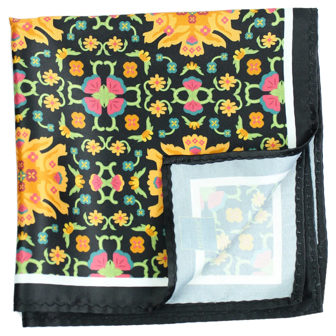 Peluche Divine Circles Multicolor Pocket Square for Men (14X14 inches)