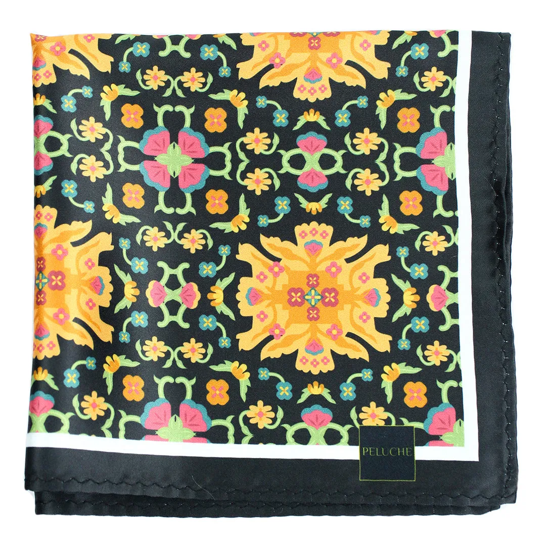 Peluche Divine Circles Multicolor Pocket Square for Men (14X14 inches)