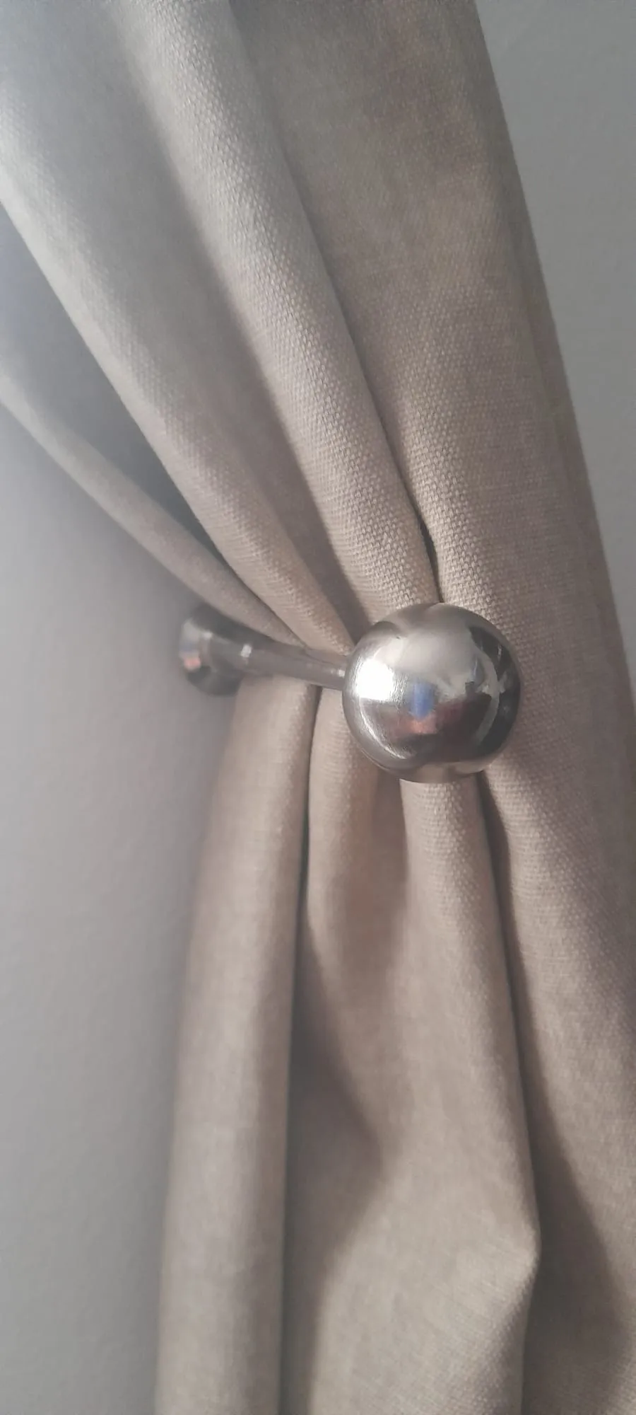 Pencil Curtain Holdbacks - Stainless Steel 110mm (Pack of 2)