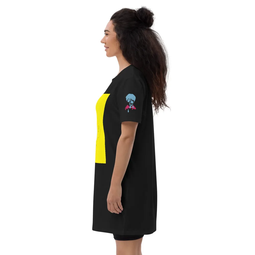 Pencil yellow  Organic cotton t-shirt dress