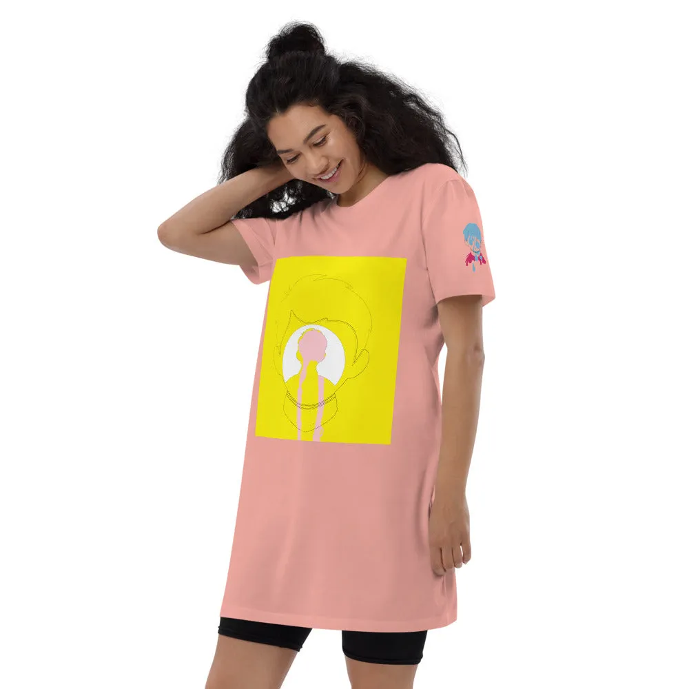 Pencil yellow  Organic cotton t-shirt dress