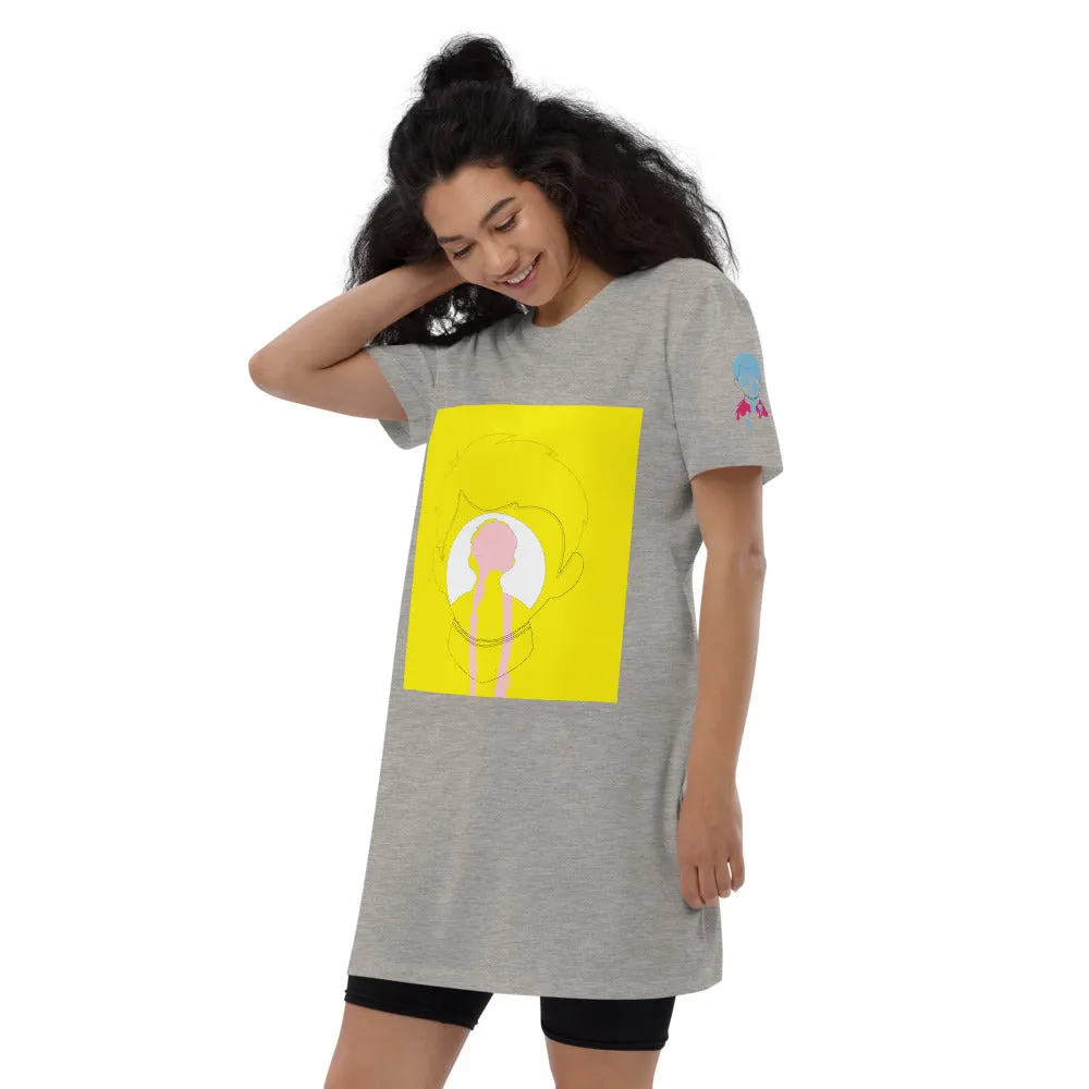 Pencil yellow  Organic cotton t-shirt dress