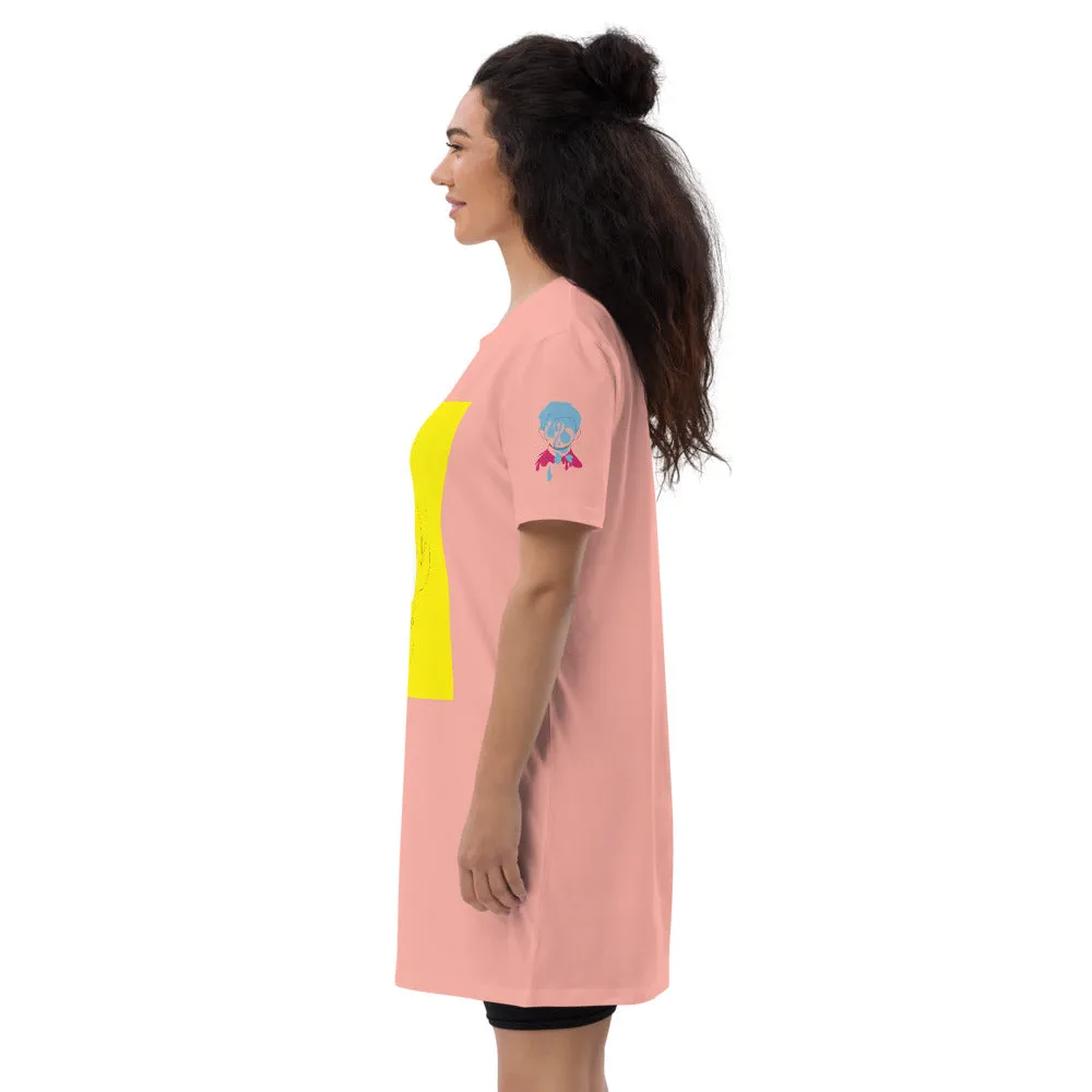 Pencil yellow  Organic cotton t-shirt dress