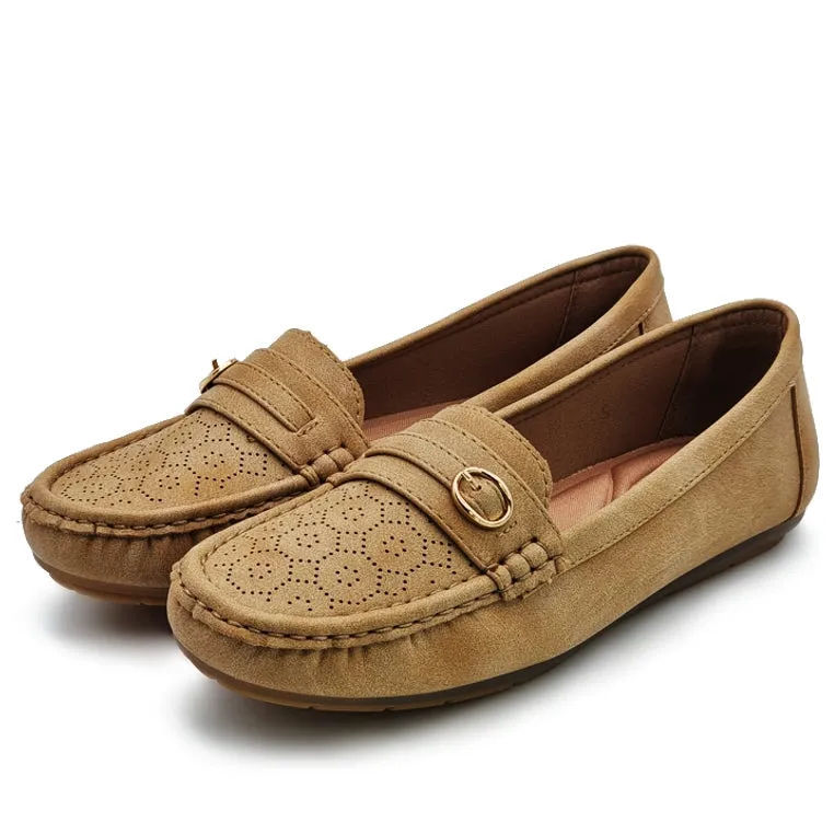 Penny Buckle Slip On Loafers