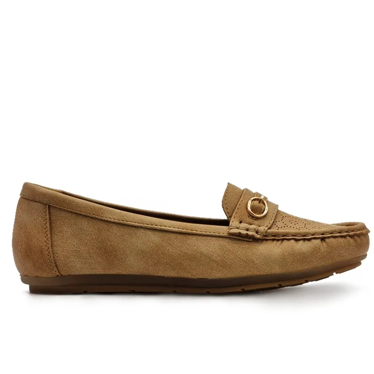 Penny Buckle Slip On Loafers