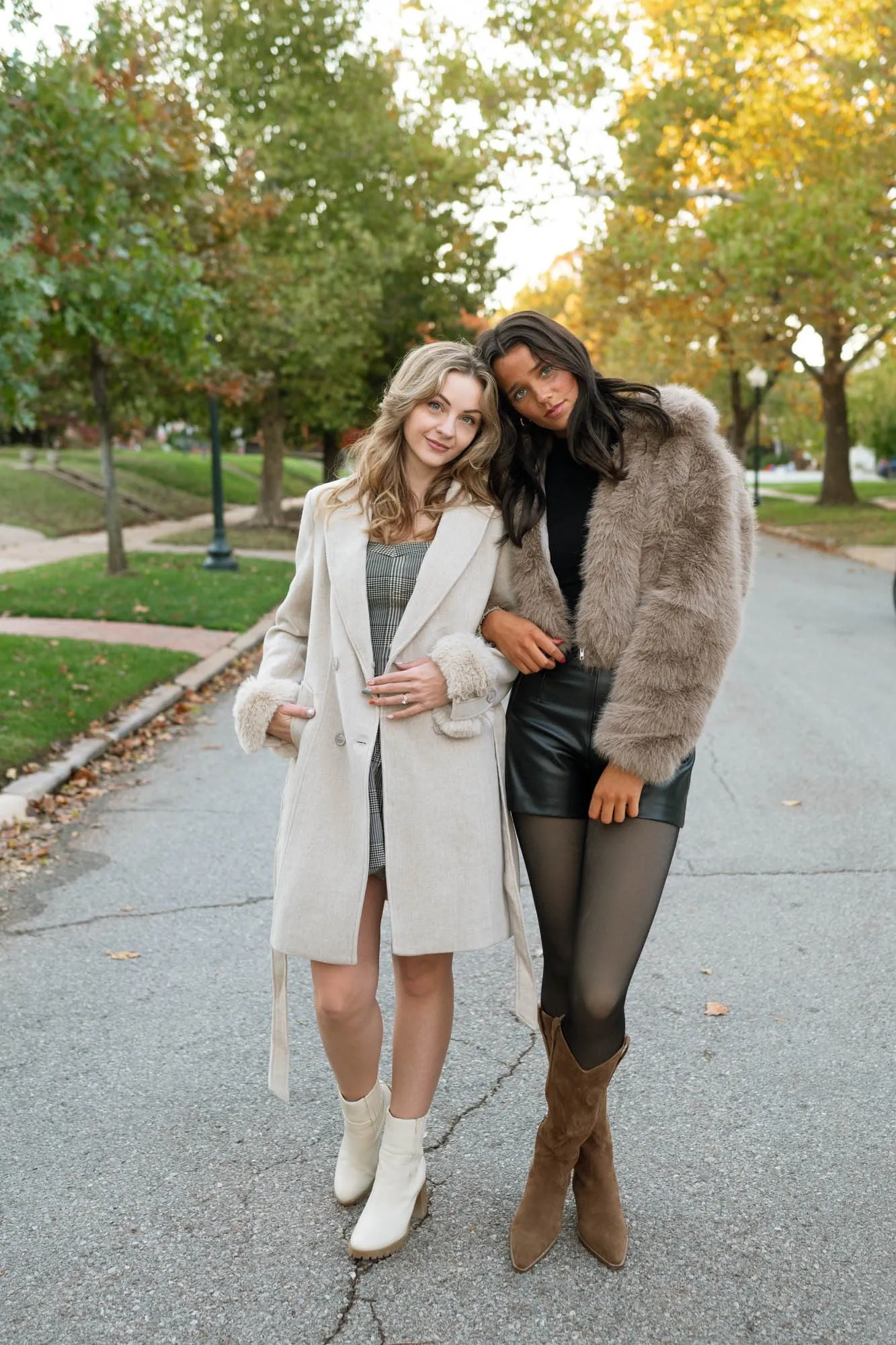 Penny Faux Fur Coat - Cream