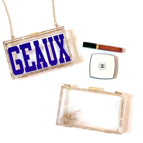 Personalized Mrs. Box Clutch Crossbody Bag