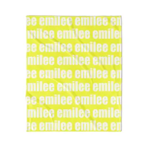 PERSONALIZED NAME BLANKET - BOLD FONT - TROPICAL PINEAPPLE