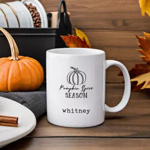 Personalized Pumpkin Spice Season Mugs