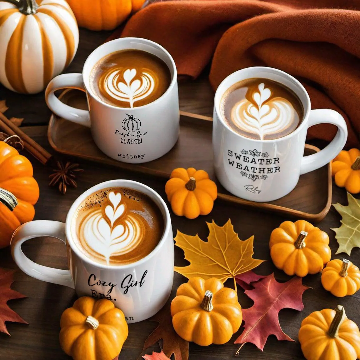 Personalized Sweater Weather Mugs
