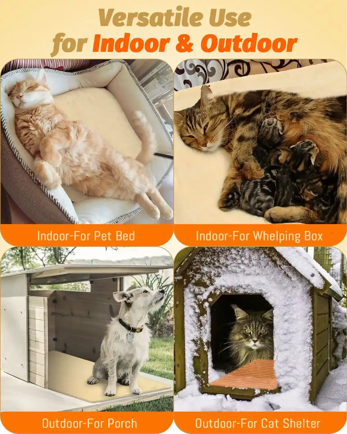 Pet Heating Pad With 6 Adjustable Temperatures
