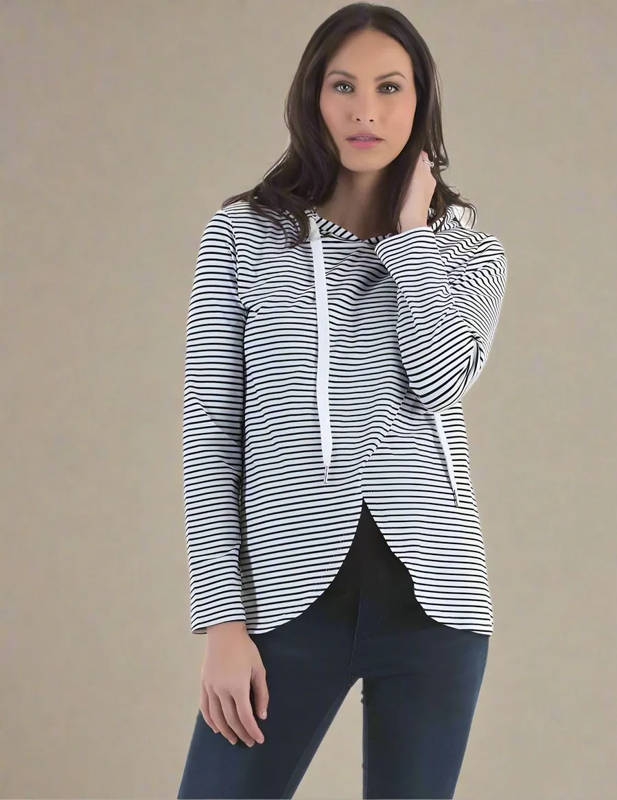 Petal Hem Hoodie Nursing Tee