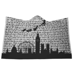 Peter Pan Book Page Hooded Blanket