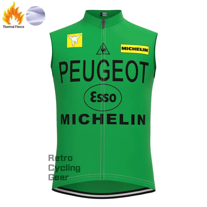 Peugeot Green Fleece Retro Cycling Kits