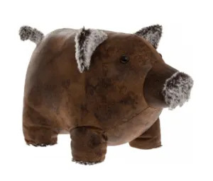 PIG - FAUX LEATHER DOORSTOP