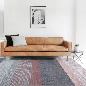 Pink and Grey Chunky Weave Rug