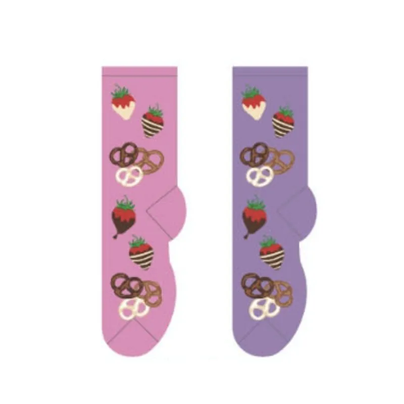 Pink Chocolate Covered Strawberries Socks