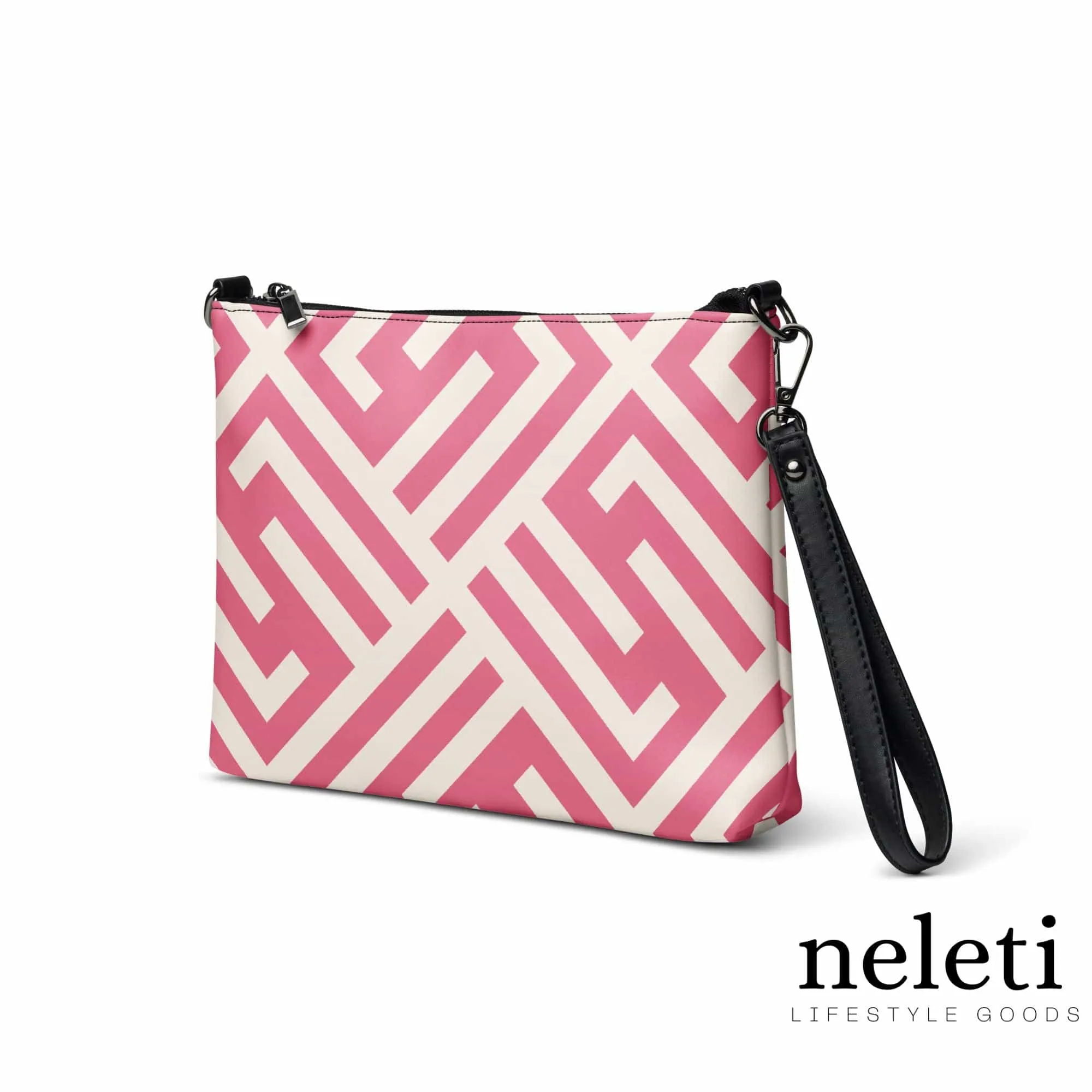 Pink Crossbody Bag - Premium Faux Leather