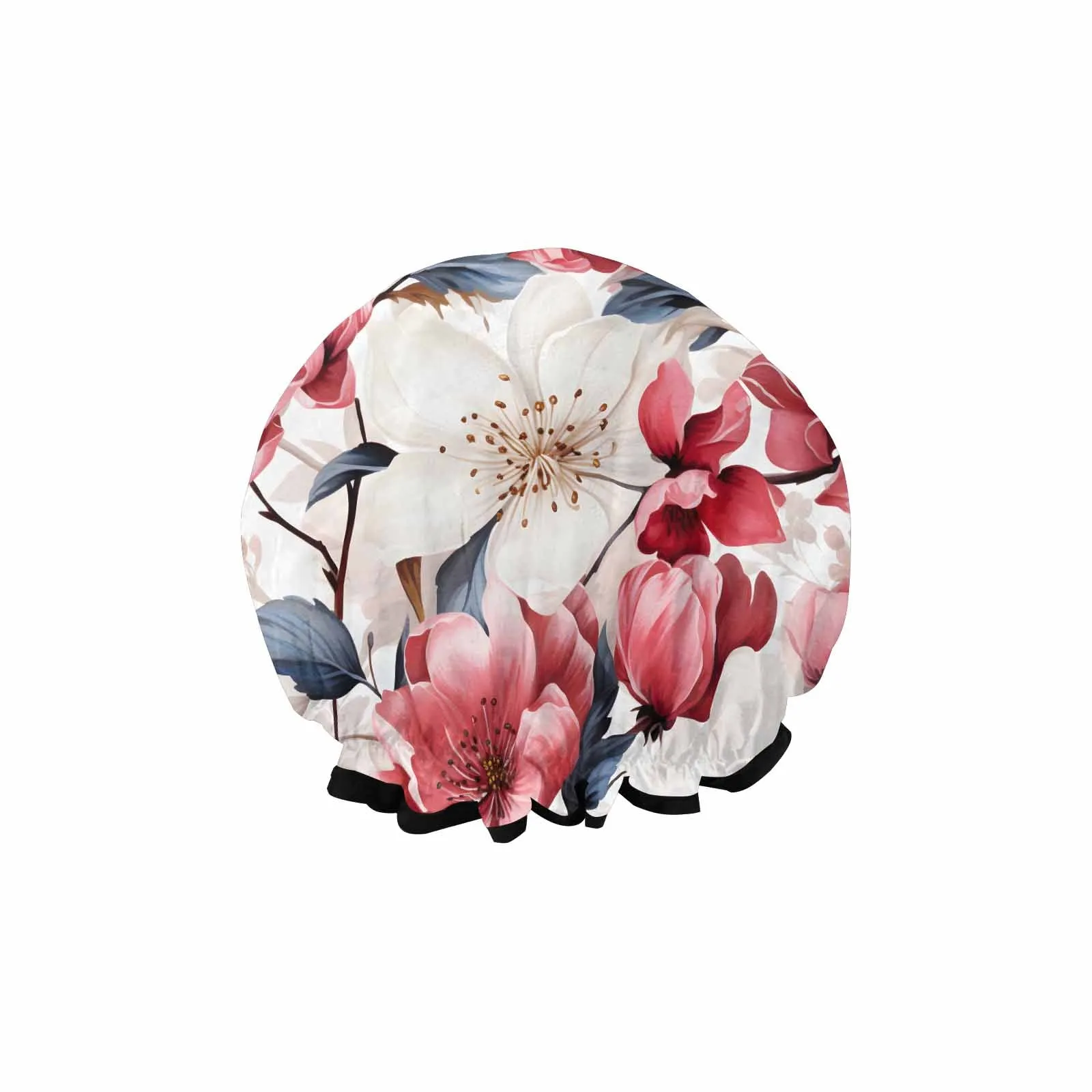 Pink Floral  Shower Cap