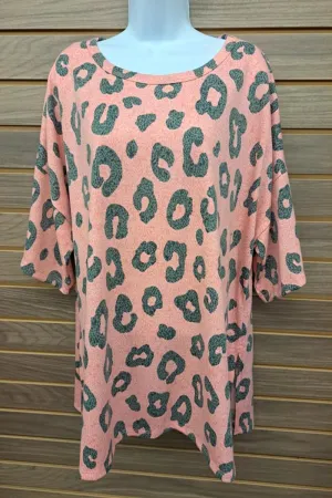 Pink Leopard Short Sleeve