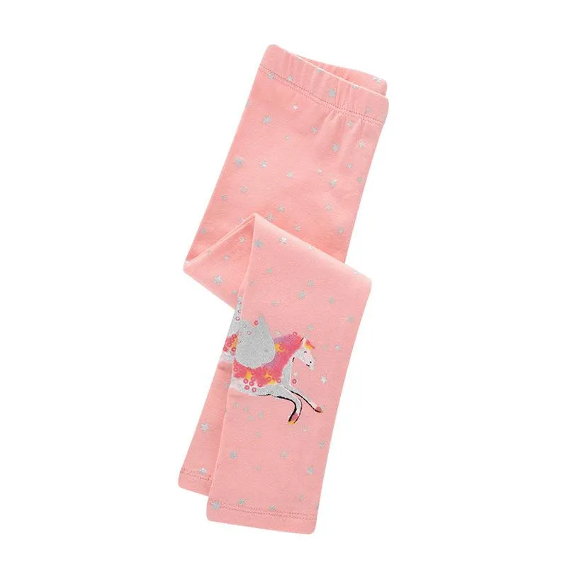Pink Unicorn Print Leggings for Toddler Girls
