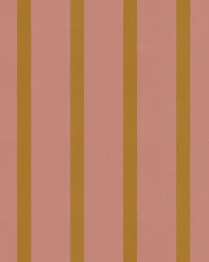 Pinstriped Wallpaper - Coral