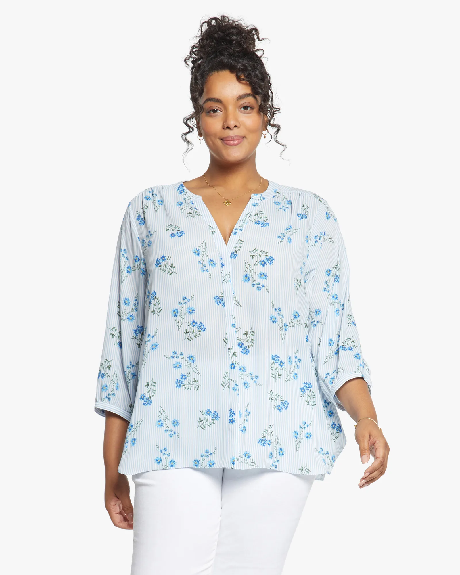 Pintuck Blouse | Riviera Blossoms