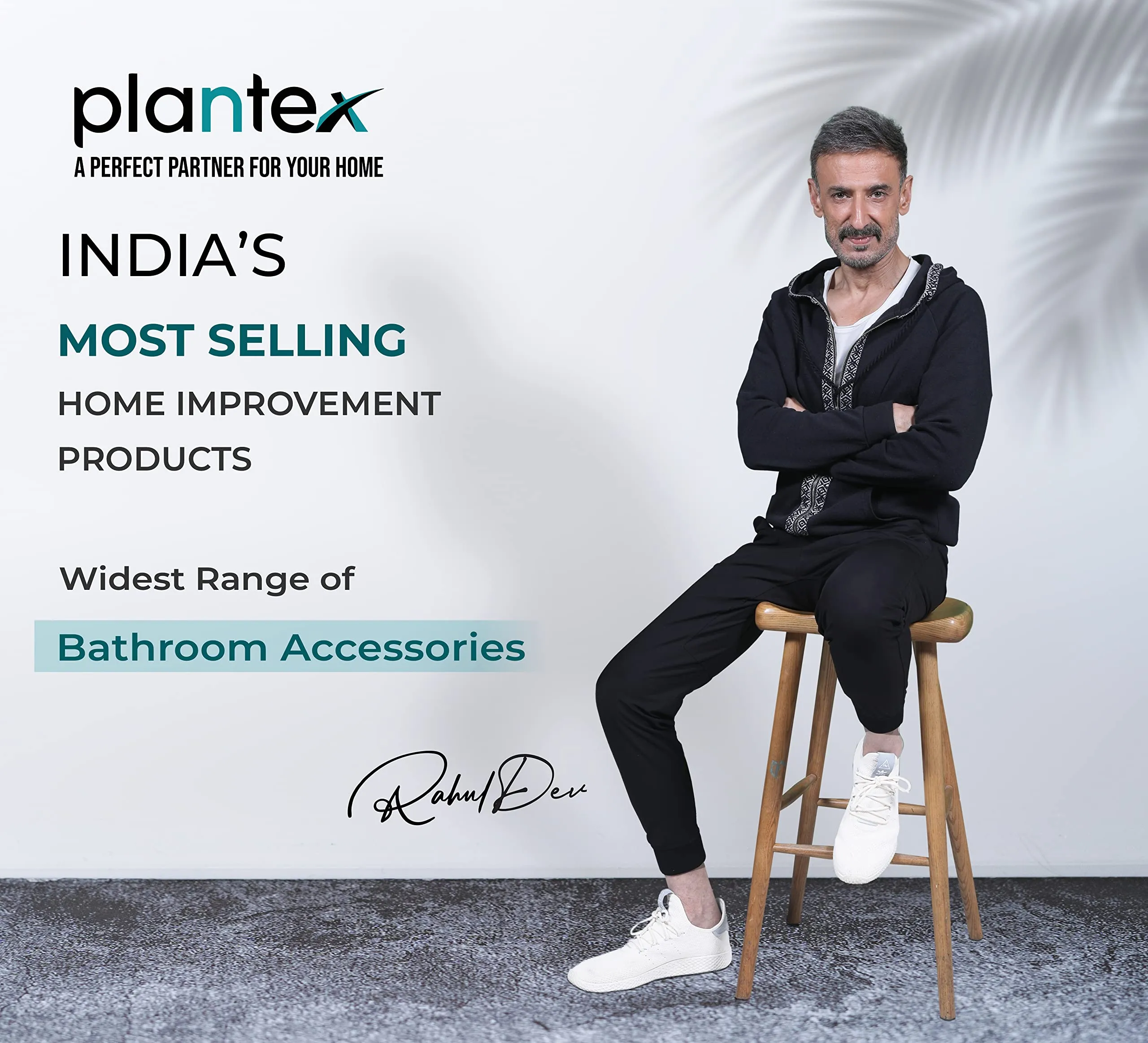 Plantex Acrylic Towel Rack with Hook/Towel Stand/Towel Storage for Bathroom/Bathroom Accessories (16 inch, White)