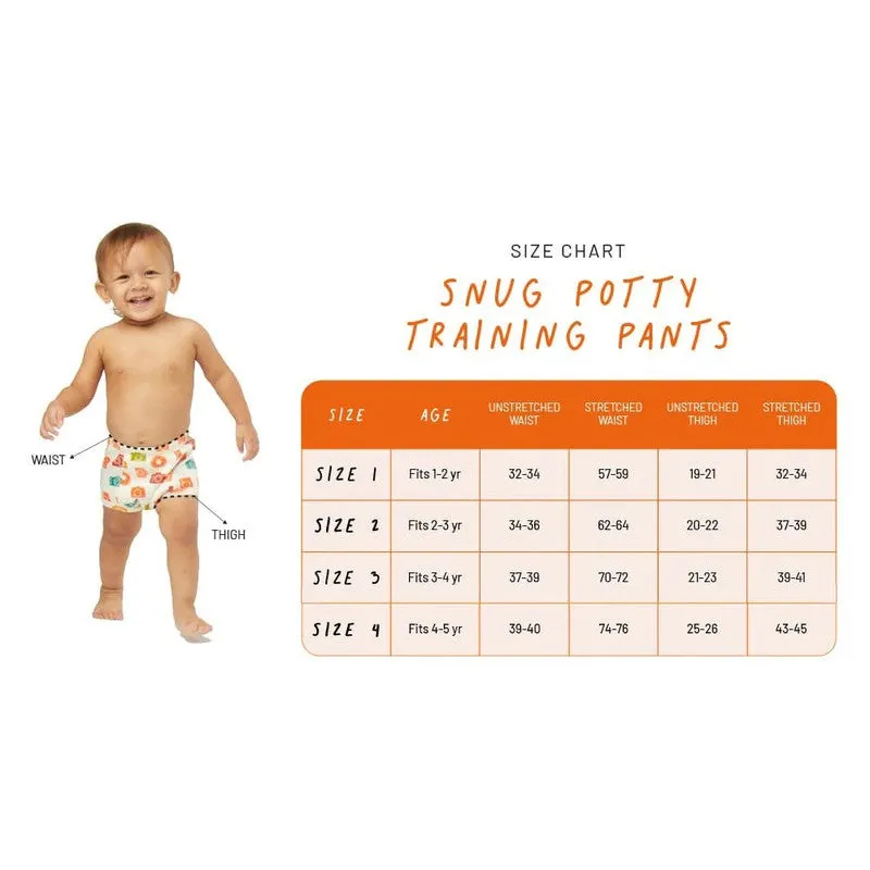 Playtime Trio Size 3 - Snug Potty Training Pull-up Pants Kids 100% Cotton (Fits 3-4 years) - Pack of 18
