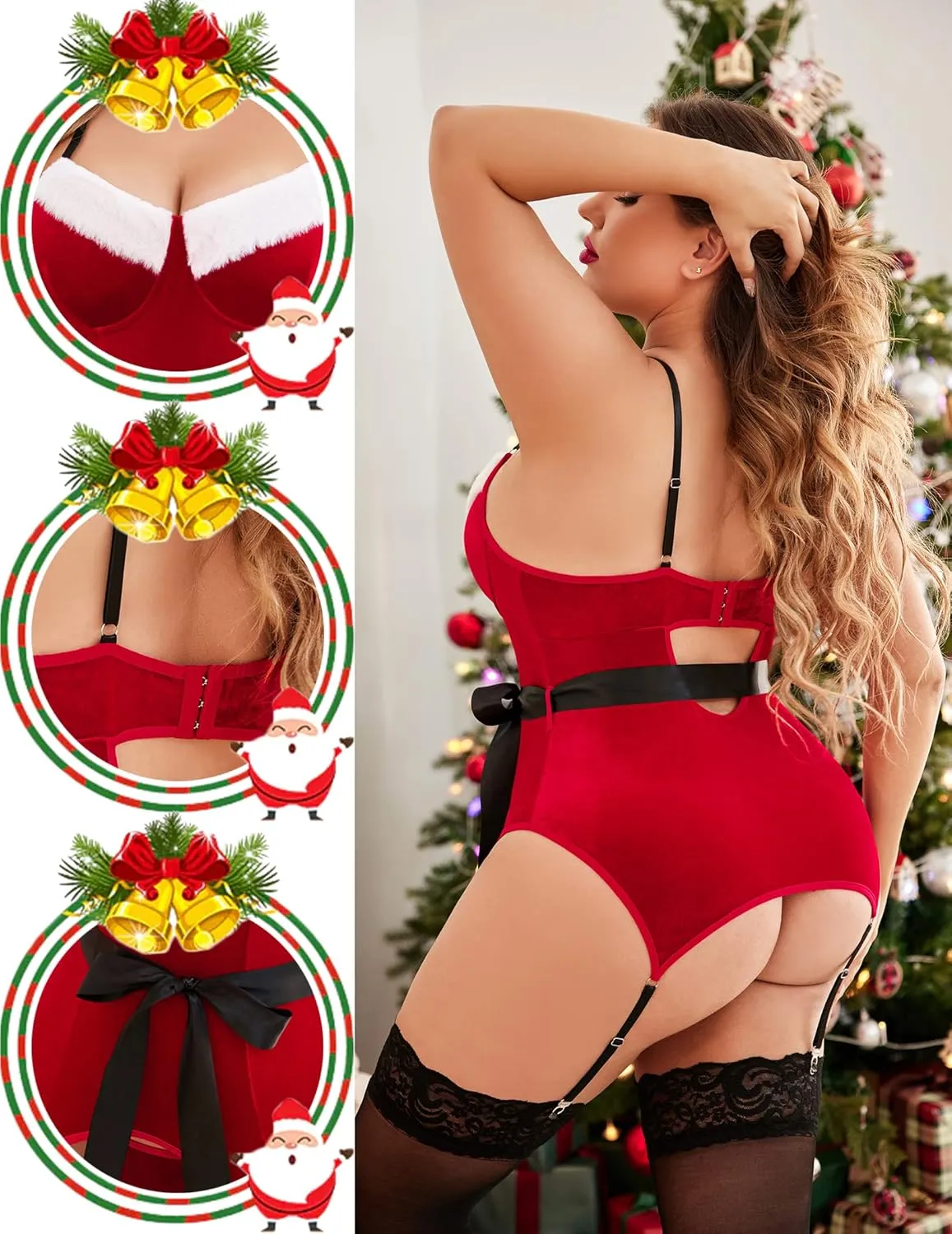 Plus Size Babydoll Lace Nighty Sleepwear