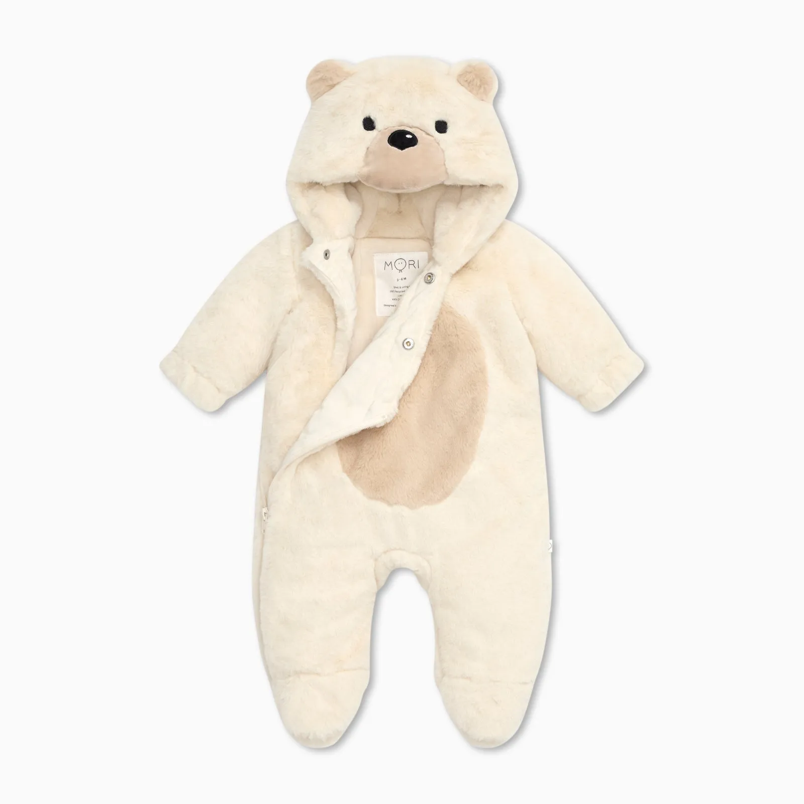 Polar Bear Faux Fur Pramsuit