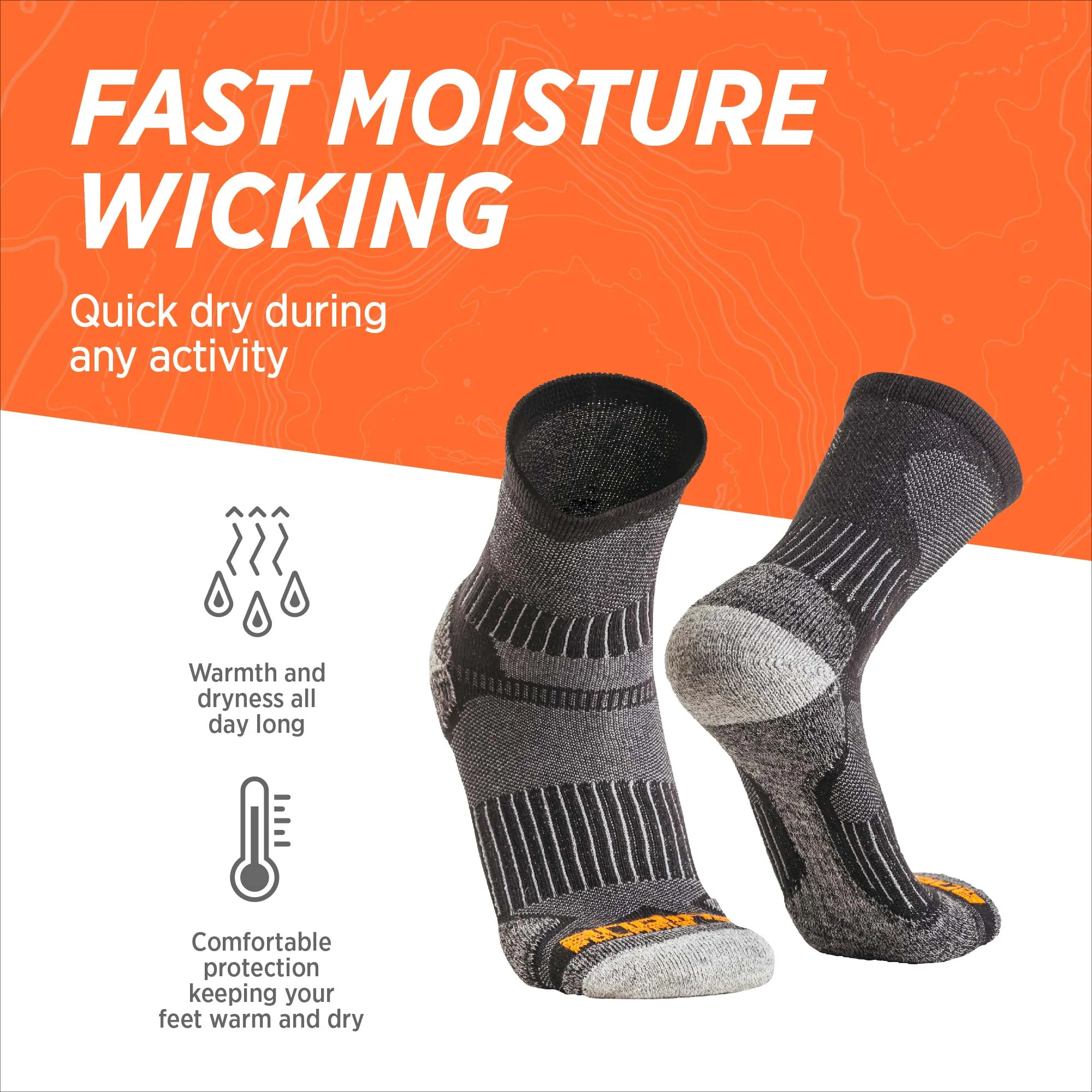 Polaris Multi-Sport Socks, 2-Pack