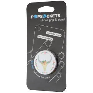 PopSockets Collapsible Grip & Stand for Phones and Tablets - Boho Skull / White