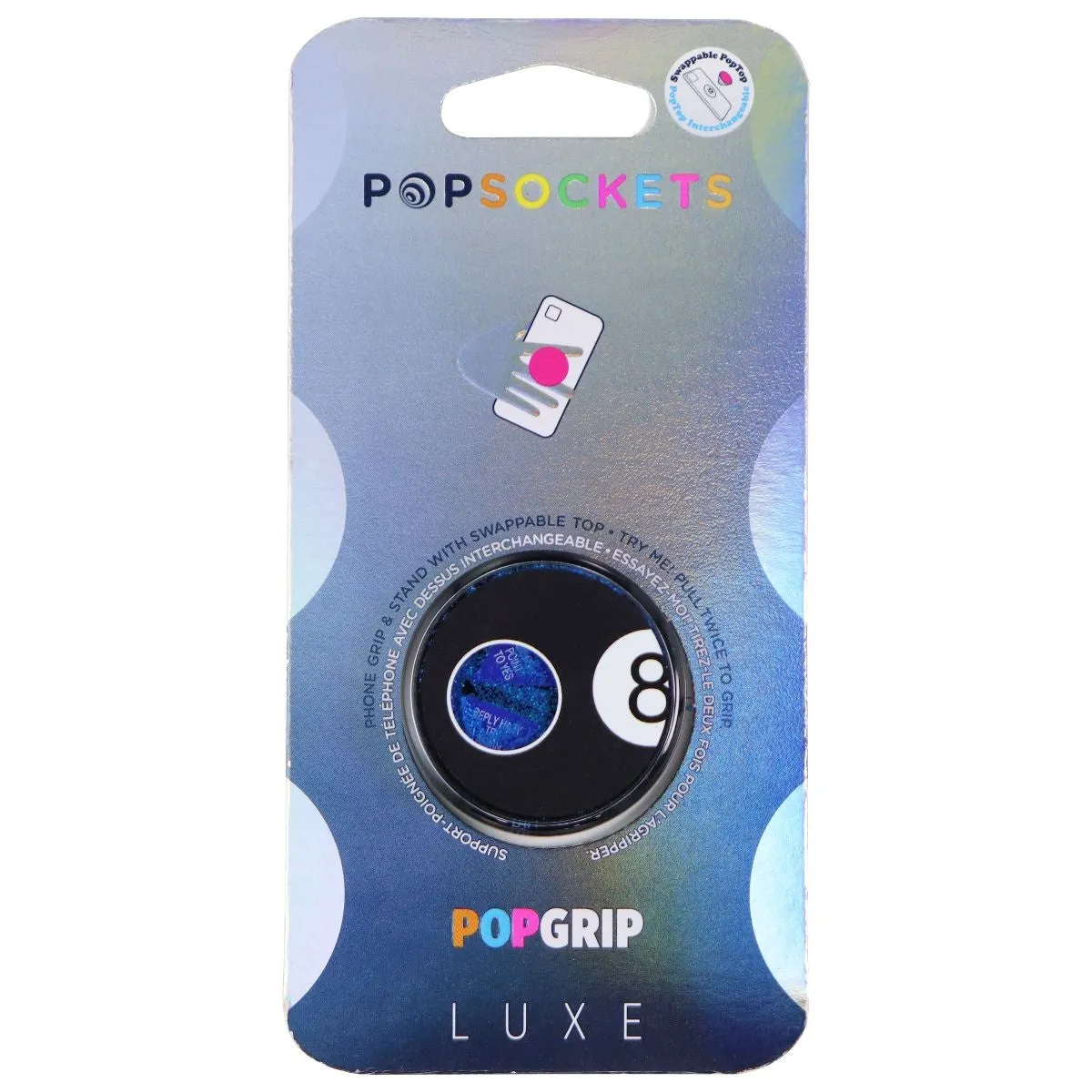 PopSockets PopGrip Luxe Series Swappable Top for Phones - Tidepool Magic 8 Ball