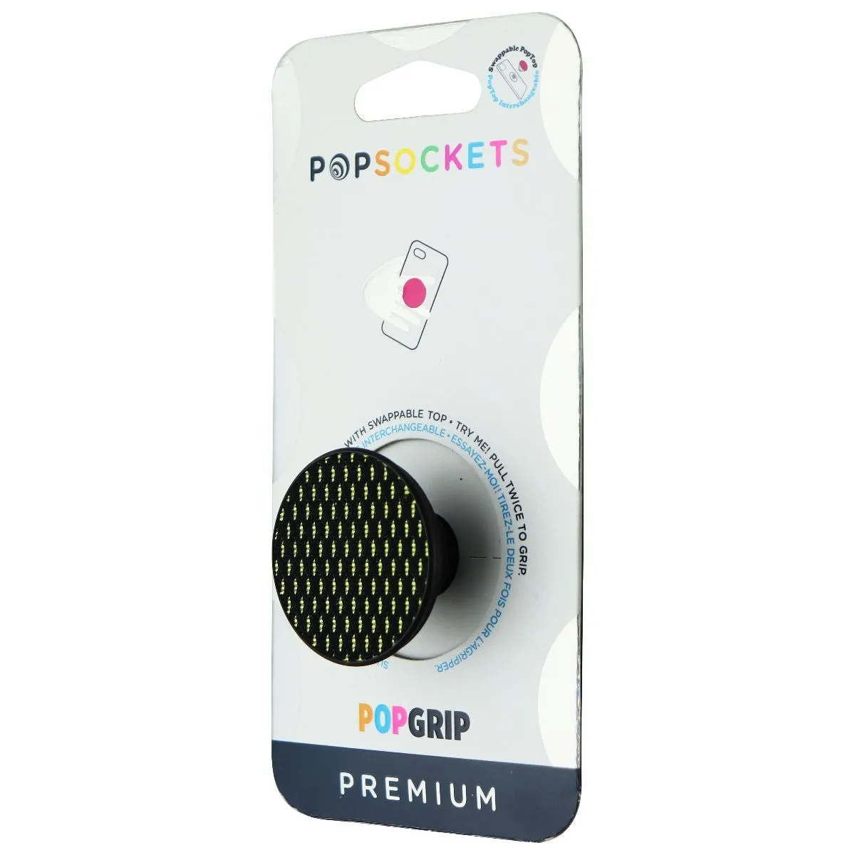 PopSockets Swappable PopGrip Stand & Grip - Mesh Neon Green