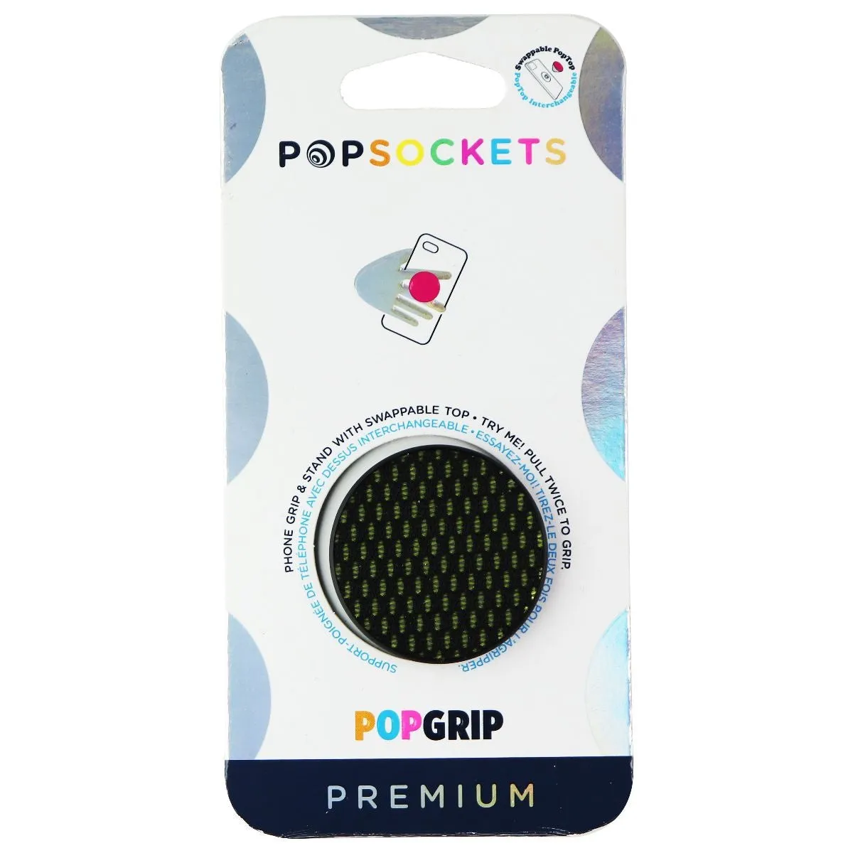PopSockets Swappable PopGrip Stand & Grip - Mesh Neon Green