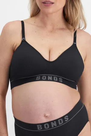 popular  Bonds Maternity Bumps Retro Rib Wirefree Bra - Black
