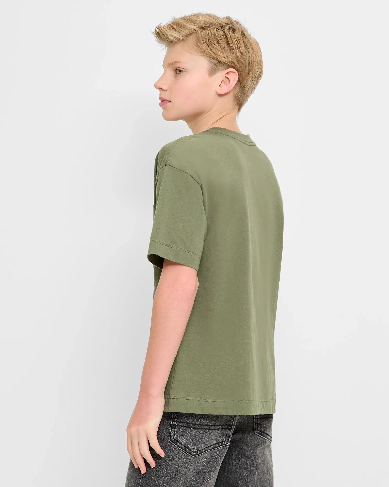 popular  Oversized Graphic Print T-shirt - Khaki