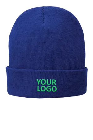 Port & Company Fleece Lined Custom Knit Caps, Royal