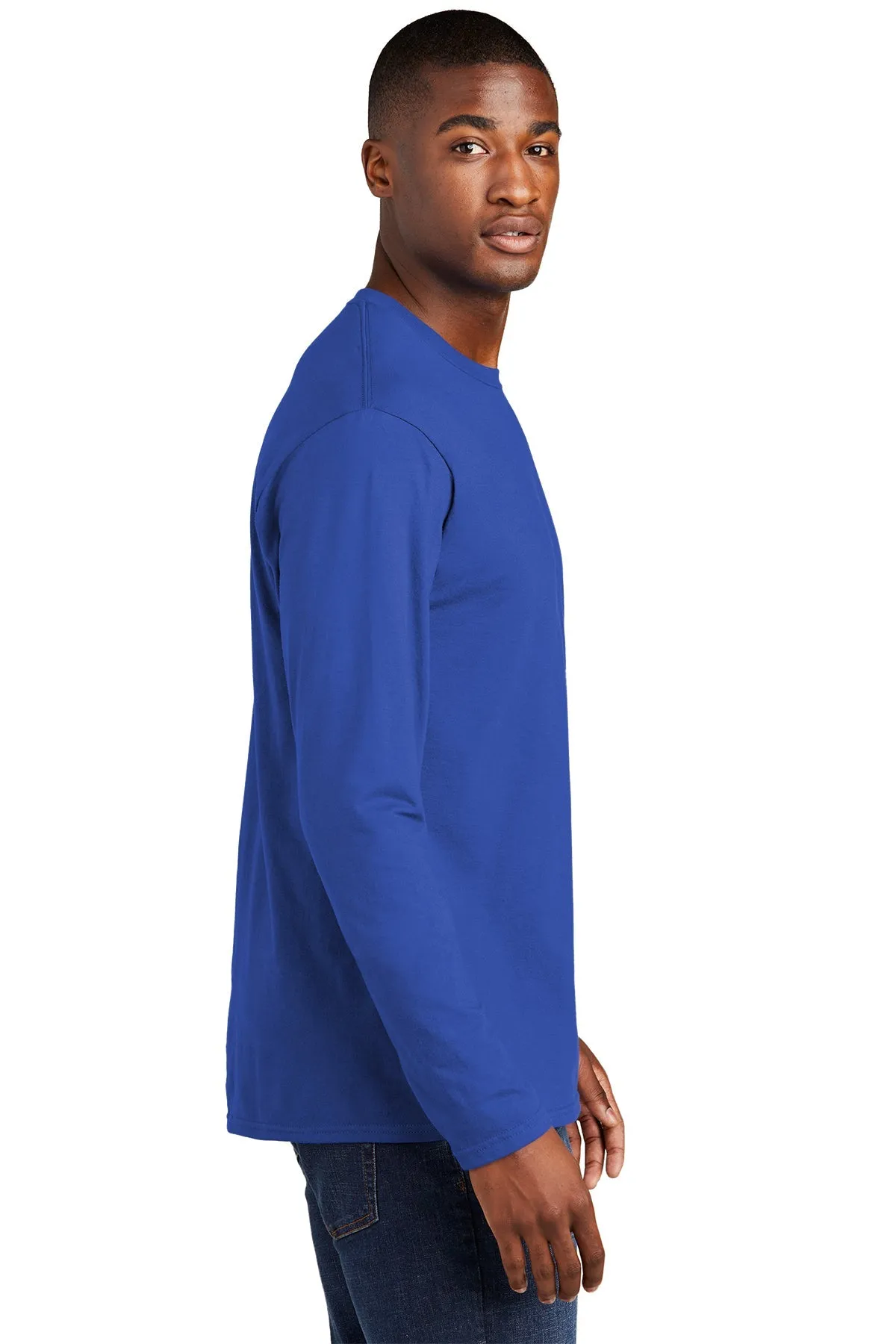 Port & Company Long Sleeve Fan Custom Favorite Tee's, True Royal