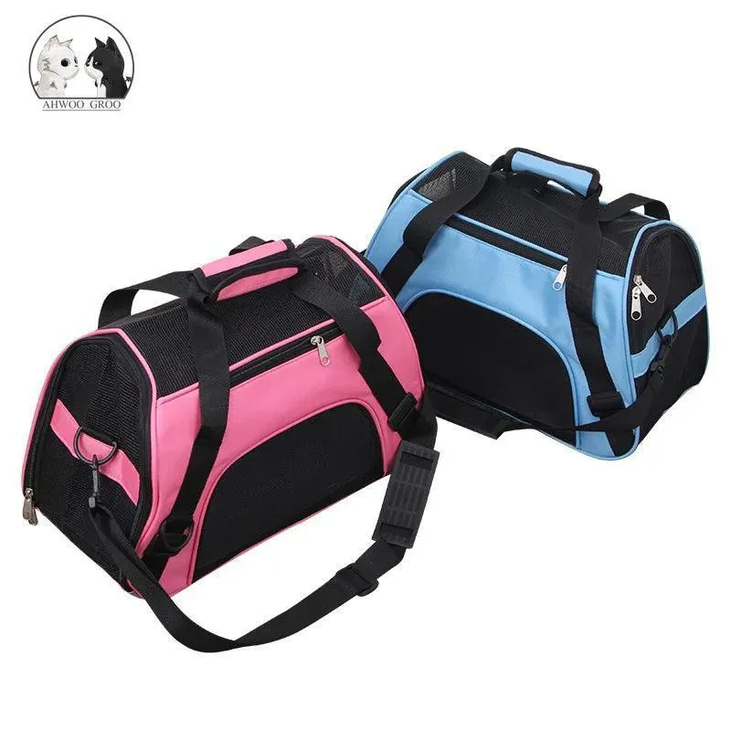 Portable Mesh Dog Carrier Bag: Stylish Solution for Traveling with Pets